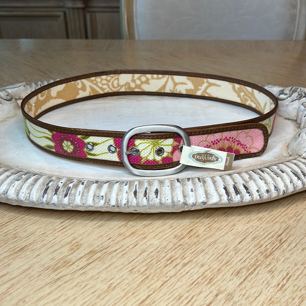Spartina Camellia/Mount Carmel Belt (S)  NWT